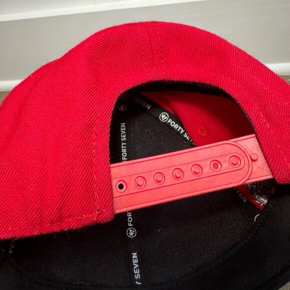 Windy City Bulls 47 Brand Snapback Hat-Adjustable Red Eastern Conference Patch - Picture 6 of 8